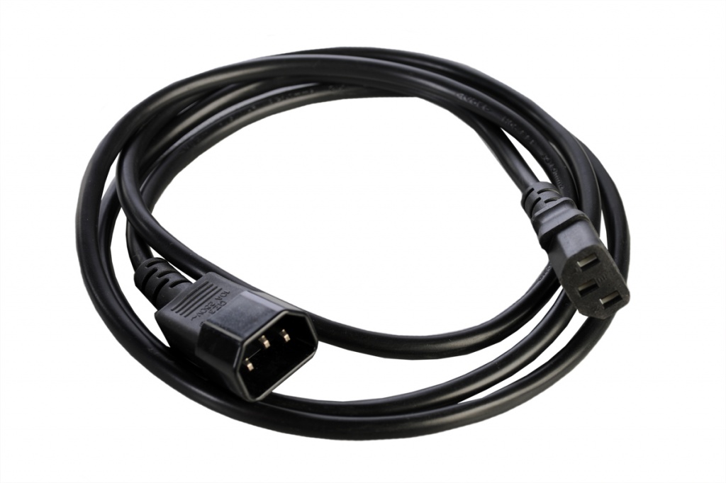 Rem R-10-Cord-C13-C14-1.8 Шнур питания с заземлением IEC 60320 C13/IEC 60320 C14, 10А/250В (3х1), 1.8м