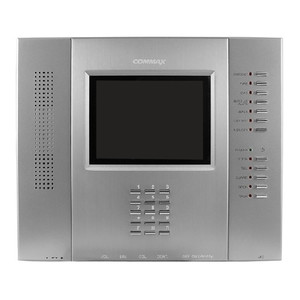 Commax CAV-501A (Серебро) Монитор цветного видеодомофона, 5.0&amp;quot;, TFT LCD, NTSC, без трубки(Hands Free), тлф.тастатура, подключение к телефонной сети (тоновый набор), охранные функции: вторжения, утечки газа, пожар, AC 110-230В