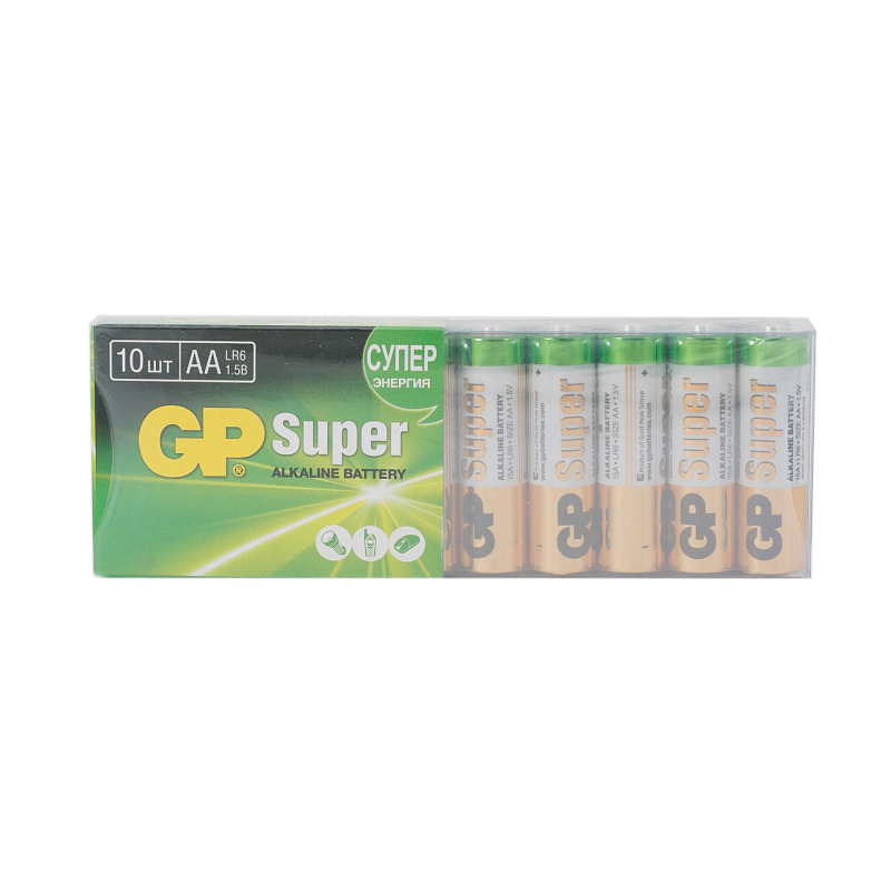 Батарея GP Super Alkaline 15A LR6 AA (10шт/уп)