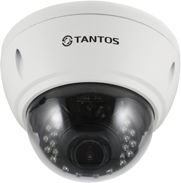 Tantos TSi - Ve24VP (2.8 - 12) Видеокамера IP, купольная, уличная, антивандальная