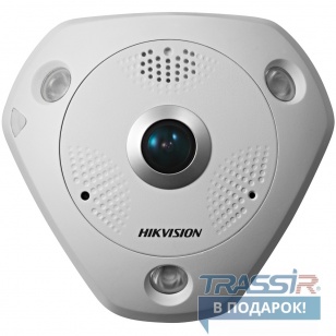 Hikvision DS - 2CD6362F - IS 6Мп fisheye IP - камера (от - 30°C до +60°C ), фикс. объектив 1.19мм @F2.8