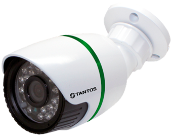 Tantos TSi - Pecof (2.8) 1Mp Видеокамера, IP, уличная, 1/4” CMOS, 1280х720, 0.1лк(цвет)/0.01лк(ч/б)/0лк(с ИК), ИК - подсветка до 20м, от - 40 до +50°С, DC12V