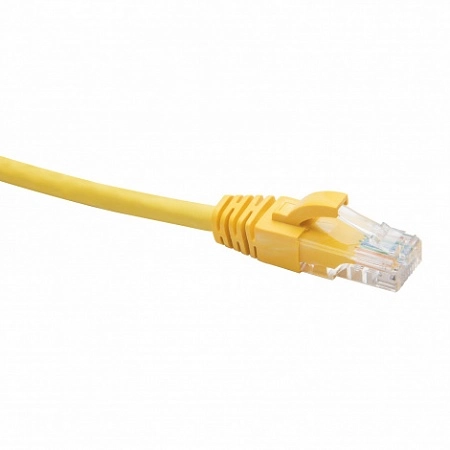 RJ45-RJ45 U/UTP Cat.5e LSZH нг(А)-HF (DR-181409), Патч-корд (коммутационный шнур) 2м, желтый