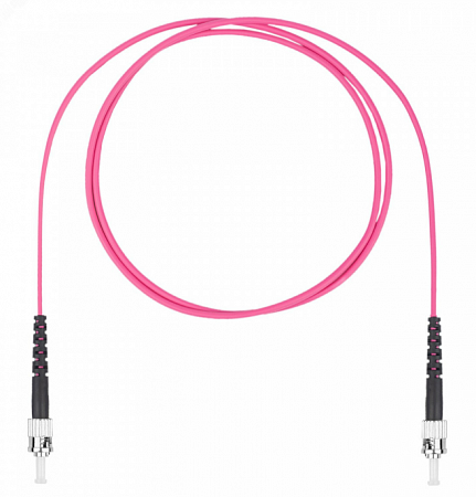 Шнур оптический коммутационный (патч-корд), ST-ST симплекс (simplex) OM4, нг(А)-HF, маджента, 20 м