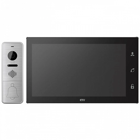 CTV-DP3101 B (Black/Silver) Комплект цветного видеодомофона, в составе: панель CTV-D3000 S, монитор CTV-M3101 B