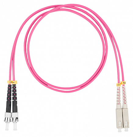 DATAREX SC-ST, дуплекс (duplex) OM4, нг(А)-HF, маджента, 15 м Шнур оптический коммутационный (патч-корд)